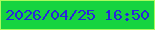 文字の大きさ：3、枠の色：aafb5f、背景の色：16d440、文字の色：2825dc 無料ブログパーツのブログ時計