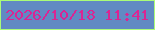 文字の大きさ：5、枠の色：aafc78、背景の色：618ac3、文字の色：da2593 無料ブログパーツのブログ時計