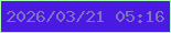 文字の大きさ：2、枠の色：aafcb2、背景の色：4a1ae2、文字の色：7f72c5 無料ブログパーツのブログ時計