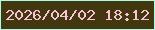 文字の大きさ：2、枠の色：aafce6、背景の色：42370e、文字の色：f9c3d7 無料ブログパーツのブログ時計