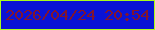 文字の大きさ：3、枠の色：aafd19、背景の色：0a13d5、文字の色：82152f 無料ブログパーツのブログ時計
