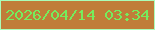 文字の大きさ：1、枠の色：aafdb8、背景の色：c07d39、文字の色：75ed5d 無料ブログパーツのブログ時計