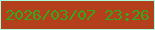 文字の大きさ：2、枠の色：aafdde、背景の色：b33f1d、文字の色：32a81a 無料ブログパーツのブログ時計