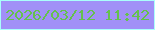 文字の大きさ：4、枠の色：aafefb、背景の色：a190f7、文字の色：65c14d 無料ブログパーツのブログ時計