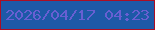 文字の大きさ：5、枠の色：ab0e24、背景の色：1d59a7、文字の色：685fd2 無料ブログパーツのブログ時計