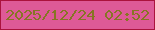 文字の大きさ：1、枠の色：ab133d、背景の色：de5a97、文字の色：877524 無料ブログパーツのブログ時計