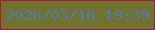 文字の大きさ：5、枠の色：ab1540、背景の色：72722f、文字の色：5378ac 無料ブログパーツのブログ時計