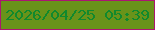 文字の大きさ：3、枠の色：ab1671、背景の色：69931a、文字の色：11892d 無料ブログパーツのブログ時計