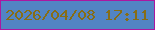 文字の大きさ：5、枠の色：ab17a0、背景の色：5284c3、文字の色：876d15 無料ブログパーツのブログ時計