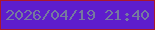 文字の大きさ：5、枠の色：ab182a、背景の色：5e1dcc、文字の色：76799f 無料ブログパーツのブログ時計