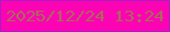 文字の大きさ：4、枠の色：ab1dc4、背景の色：fc03b3、文字の色：a76c57 無料ブログパーツのブログ時計
