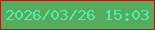 文字の大きさ：3、枠の色：ab1f12、背景の色：55ac5d、文字の色：55ebb0 無料ブログパーツのブログ時計