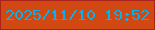 文字の大きさ：3、枠の色：ab221c、背景の色：d14813、文字の色：05b2ed 無料ブログパーツのブログ時計