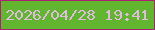 文字の大きさ：5、枠の色：ab2275、背景の色：61b52f、文字の色：debcdc 無料ブログパーツのブログ時計