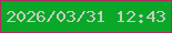 文字の大きさ：2、枠の色：ab3060、背景の色：0ba729、文字の色：c3cec0 無料ブログパーツのブログ時計
