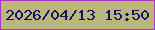 文字の大きさ：4、枠の色：ab32cc、背景の色：bdb67c、文字の色：101467 無料ブログパーツのブログ時計