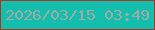 文字の大きさ：4、枠の色：ab3423、背景の色：14bead、文字の色：a2aaa8 無料ブログパーツのブログ時計