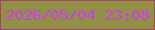文字の大きさ：3、枠の色：ab3b73、背景の色：919143、文字の色：d339f3 無料ブログパーツのブログ時計