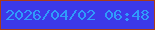 文字の大きさ：3、枠の色：ab3c17、背景の色：3c39e9、文字の色：309afa 無料ブログパーツのブログ時計