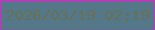 文字の大きさ：5、枠の色：ab41b2、背景の色：547887、文字の色：687158 無料ブログパーツのブログ時計