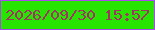 文字の大きさ：3、枠の色：ab47f0、背景の色：27e500、文字の色：a13365 無料ブログパーツのブログ時計