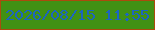 文字の大きさ：5、枠の色：ab4b0d、背景の色：419114、文字の色：1c65c1 無料ブログパーツのブログ時計