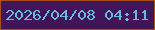 文字の大きさ：5、枠の色：ab4e13、背景の色：411557、文字の色：65bbe0 無料ブログパーツのブログ時計