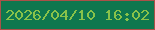 文字の大きさ：3、枠の色：ab5048、背景の色：0e774e、文字の色：88c24a 無料ブログパーツのブログ時計