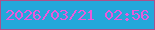 文字の大きさ：1、枠の色：ab518b、背景の色：23a8db、文字の色：e95adb 無料ブログパーツのブログ時計