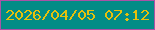 文字の大きさ：5、枠の色：ab52a6、背景の色：038c86、文字の色：e7c00c 無料ブログパーツのブログ時計