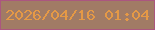 文字の大きさ：5、枠の色：ab567f、背景の色：a17b65、文字の色：e59946 無料ブログパーツのブログ時計