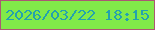 文字の大きさ：2、枠の色：ab5873、背景の色：81ea49、文字の色：23a2ae 無料ブログパーツのブログ時計