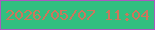 文字の大きさ：4、枠の色：ab59c0、背景の色：32bf80、文字の色：cc765c 無料ブログパーツのブログ時計