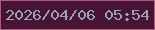 文字の大きさ：5、枠の色：ab5e75、背景の色：471437、文字の色：96a6af 無料ブログパーツのブログ時計
