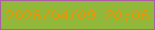 文字の大きさ：2、枠の色：ab5ea4、背景の色：92b83b、文字の色：e6980c 無料ブログパーツのブログ時計