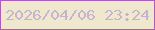 文字の大きさ：3、枠の色：ab5eb5、背景の色：f0e7cf、文字の色：c4b4cd 無料ブログパーツのブログ時計