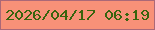 文字の大きさ：3、枠の色：ab6877、背景の色：f89178、文字の色：38640e 無料ブログパーツのブログ時計