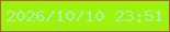 文字の大きさ：4、枠の色：ab6909、背景の色：9ff20f、文字の色：aaf49f 無料ブログパーツのブログ時計