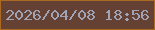 文字の大きさ：2、枠の色：ab6a23、背景の色：654133、文字の色：a0a2b5 無料ブログパーツのブログ時計