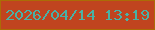 文字の大きさ：5、枠の色：ab6c06、背景の色：c0441f、文字の色：49b2a6 無料ブログパーツのブログ時計