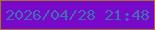 文字の大きさ：5、枠の色：ab6f30、背景の色：7809cb、文字の色：406eb1 無料ブログパーツのブログ時計
