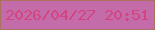 文字の大きさ：1、枠の色：ab715f、背景の色：c46baa、文字の色：d44481 無料ブログパーツのブログ時計