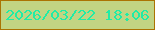 文字の大きさ：5、枠の色：ab7303、背景の色：c2d483、文字の色：21eca6 無料ブログパーツのブログ時計