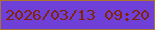 文字の大きさ：5、枠の色：ab742e、背景の色：6e40d7、文字の色：822409 無料ブログパーツのブログ時計