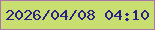 文字の大きさ：1、枠の色：ab75a9、背景の色：c8de70、文字の色：2e2086 無料ブログパーツのブログ時計