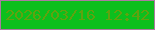 文字の大きさ：3、枠の色：ab7aa2、背景の色：0cbf1d、文字の色：60a20f 無料ブログパーツのブログ時計