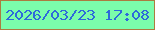 文字の大きさ：4、枠の色：ab7c3f、背景の色：7bfdab、文字の色：2e6ada 無料ブログパーツのブログ時計