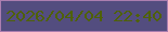 文字の大きさ：2、枠の色：ab7eaf、背景の色：534d7f、文字の色：4f6108 無料ブログパーツのブログ時計