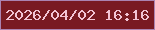 文字の大きさ：4、枠の色：ab83b1、背景の色：791a22、文字の色：f2c4d5 無料ブログパーツのブログ時計
