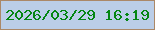 文字の大きさ：5、枠の色：ab8868、背景の色：bbcee8、文字の色：048612 無料ブログパーツのブログ時計